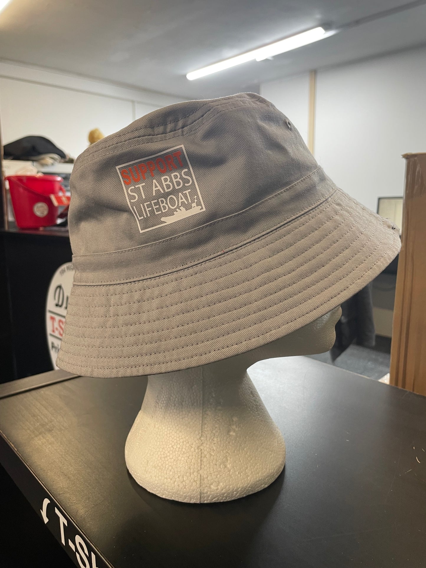 SALE - St Abbs Lifeboat Bucket Hat - Adults GREY