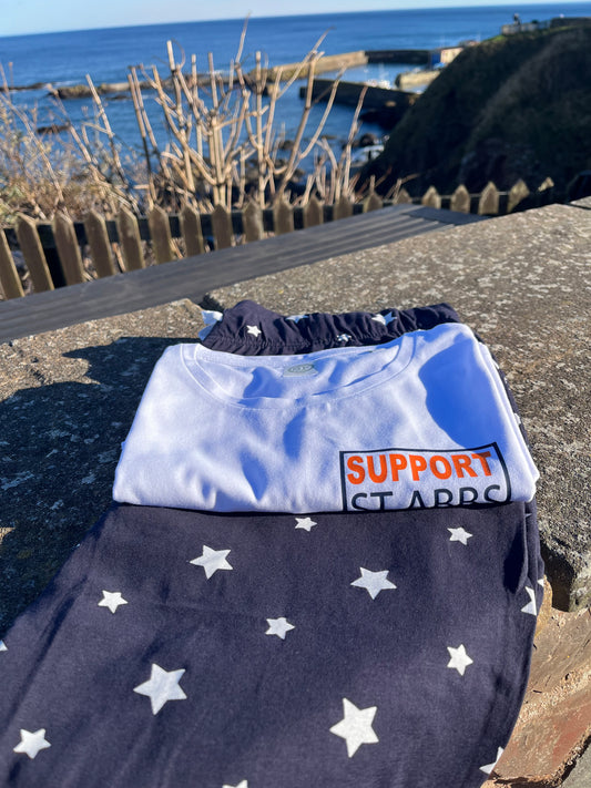 St Abbs Lifeboat Star PJs - Ladyfit