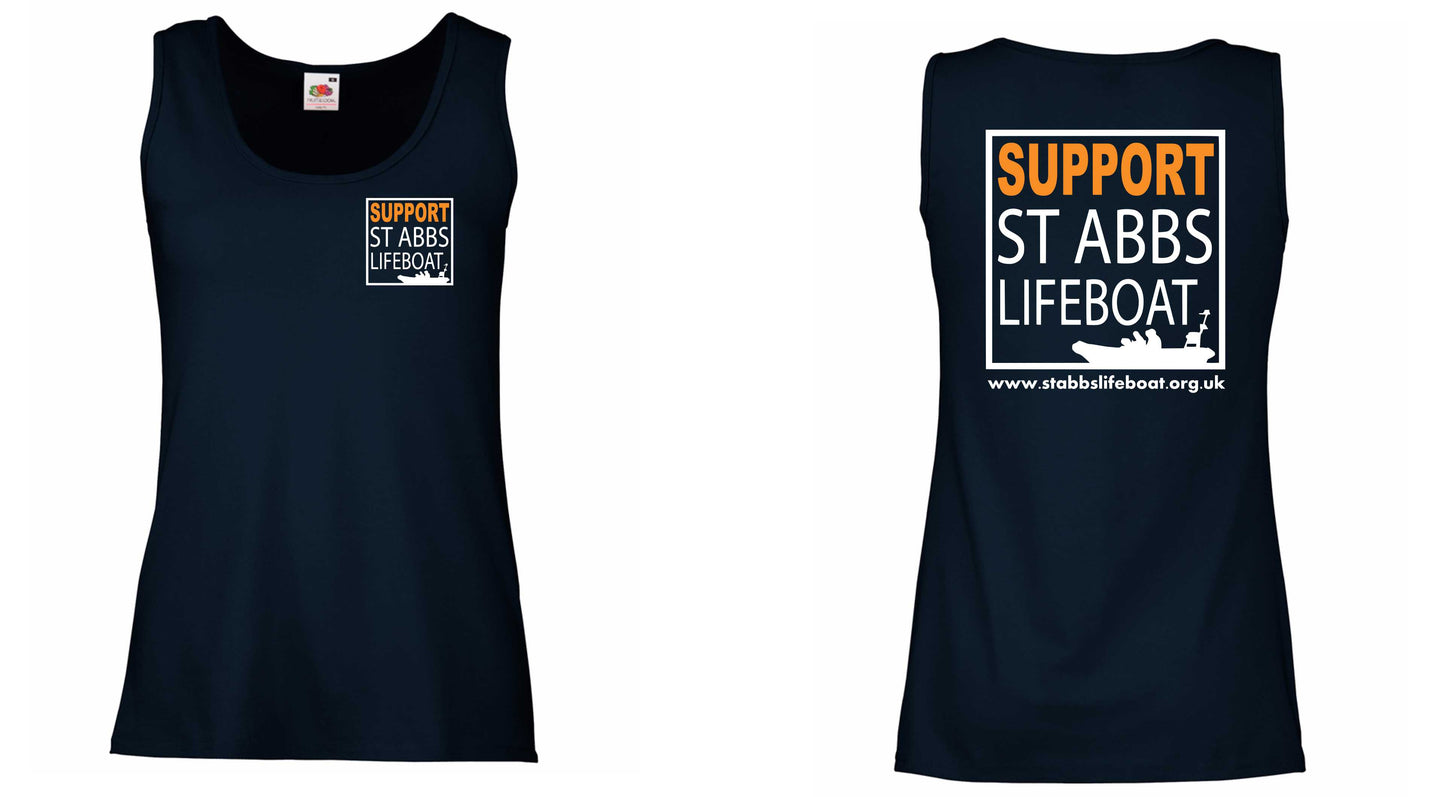 SALE - St Abbs Lifeboat Ladies Vest NAVY XS